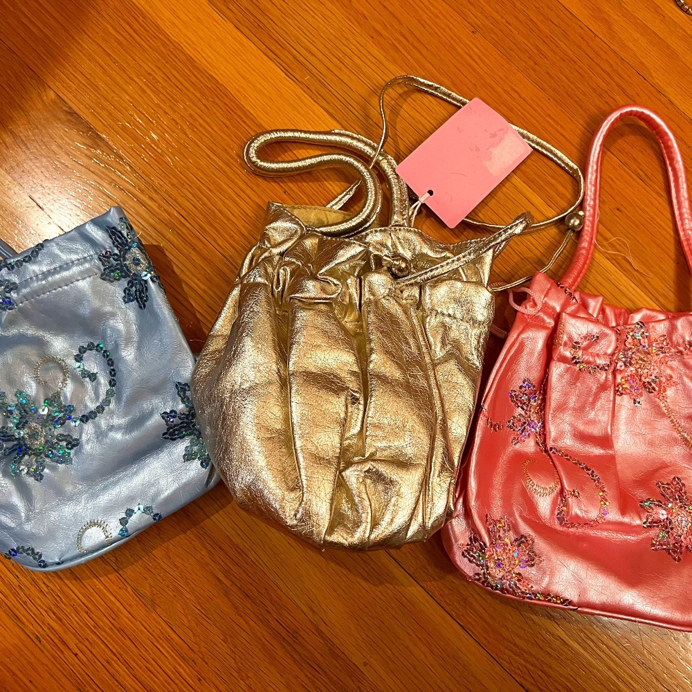 NEW Bundle of Sequin Shiny Girls Bags/Purses